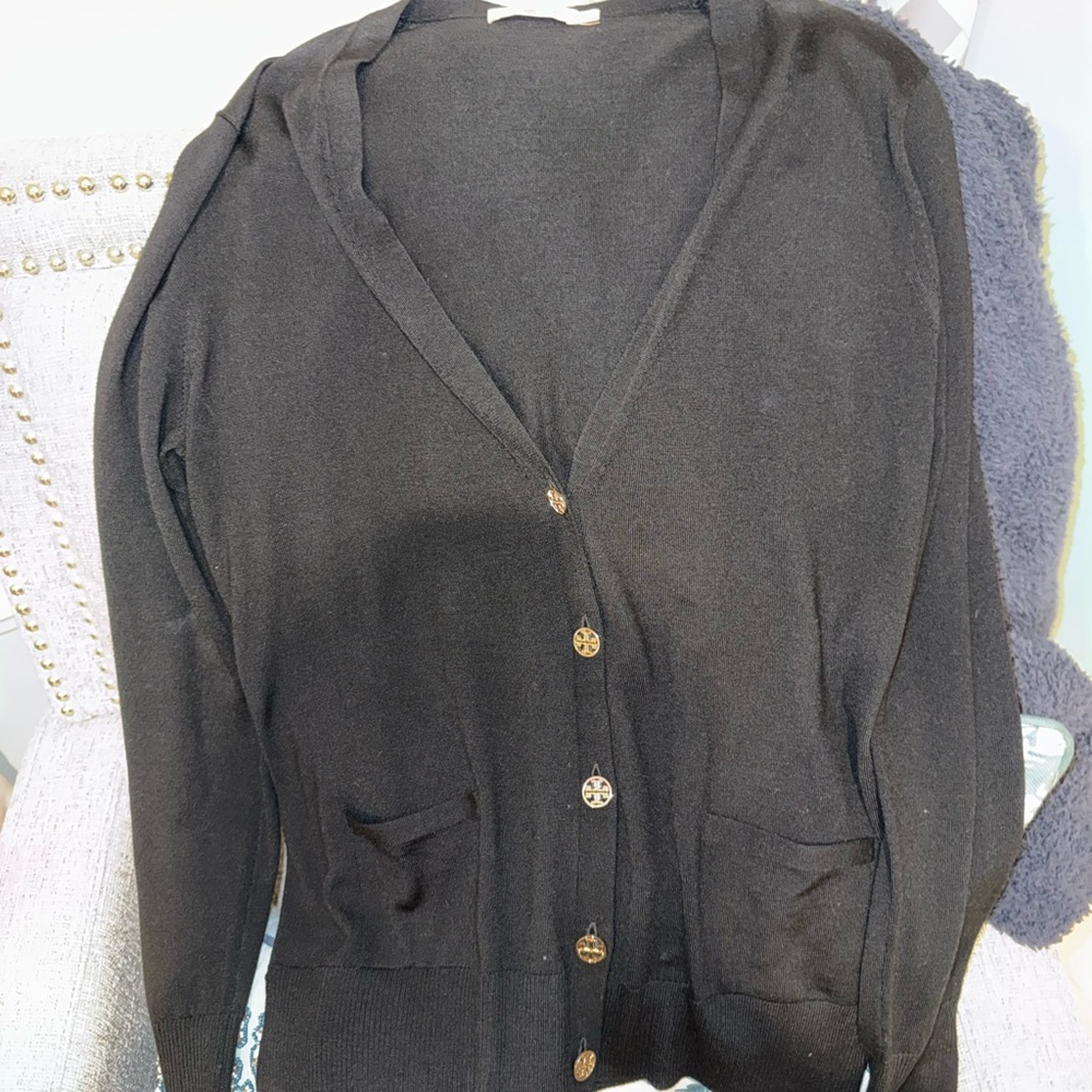NWOT Tory Burch Black Button-Up Cardigan